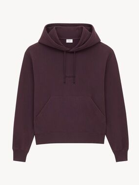 Saint Laurent Men's Logo Hoodie (Prune)